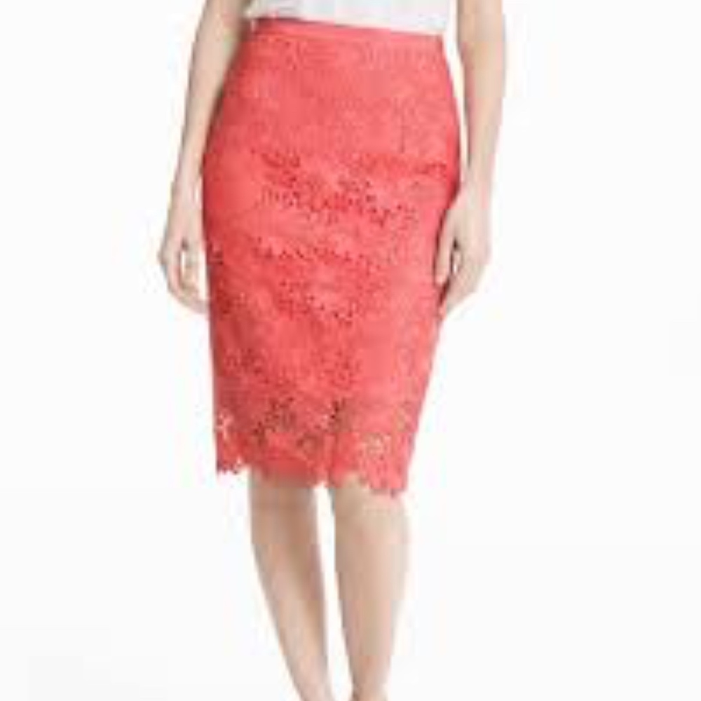 WHBM Floral Lace Midi size 4p NWT
